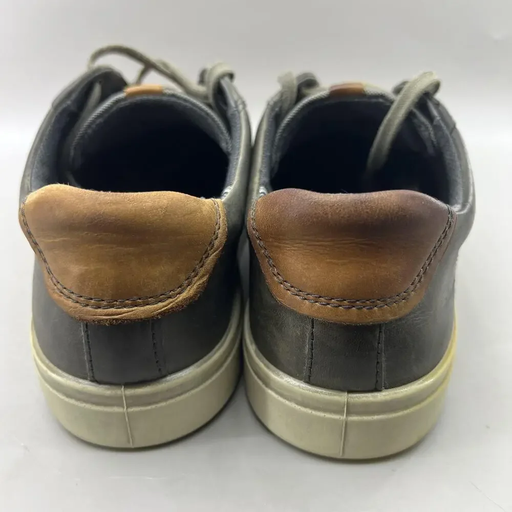 ECCO Kyle Classic Street Sneakers Men Size 9 Brown Leather Casual Comfort Shoes
